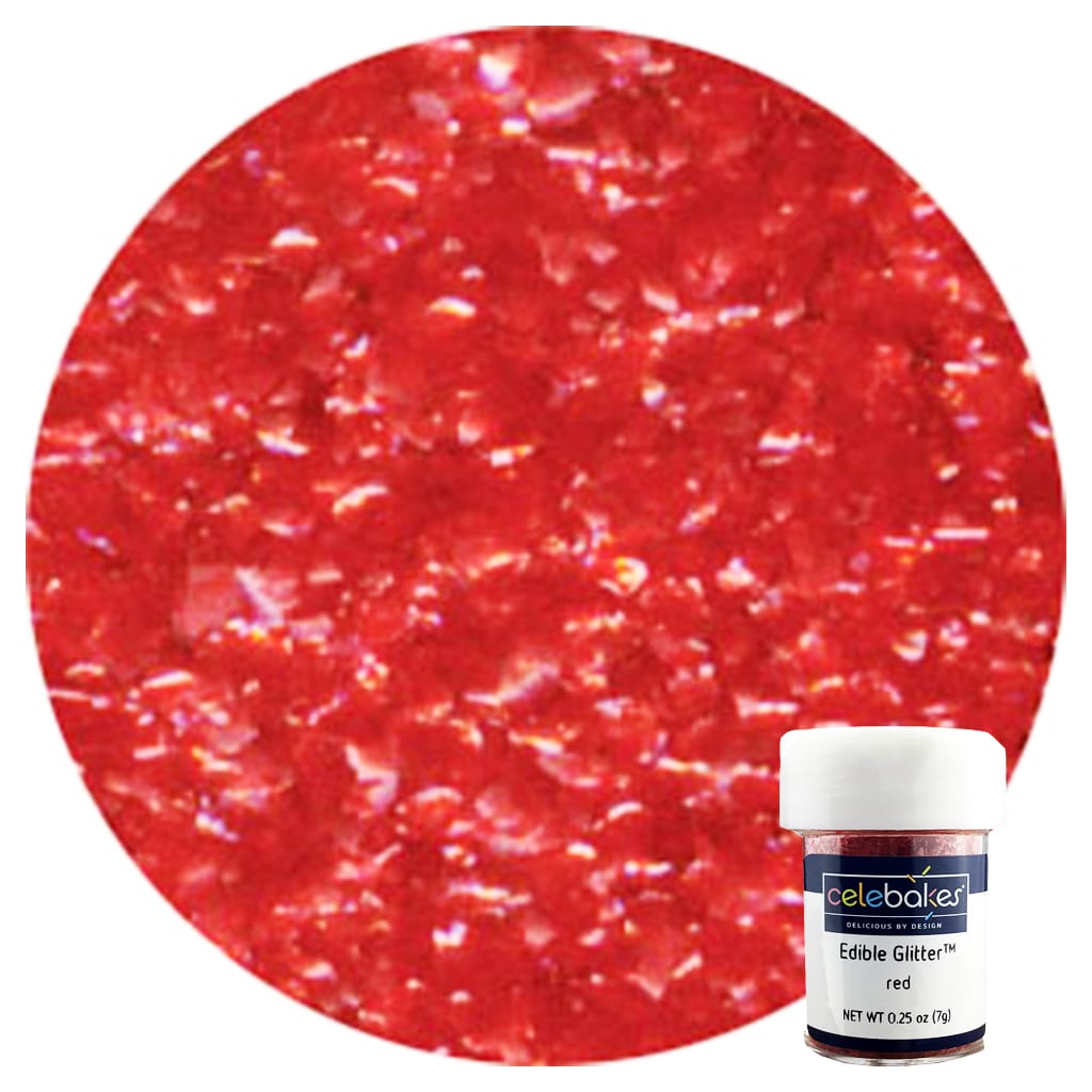 Red Edible Glitter - High Quality, Great Tasting Baking Products